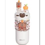Diller Dıller d9235 Paslanmaz Çelik Matara 520 ml Beyaz Renkli Dayanıklı ve Hafif Tasarım