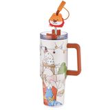 Dıller Quencher Cup 1200 Ml Pipetli/Rahat İçim Kulplu Paslanmaz Çelik Termos -Ffdıllerd9222