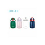 Dıller Tek Kapak Çift Kullanım Pipetli/pipetsiz 420ML Askılı Çelik Su Matarası 6 Saat Sıcak/soğuk - Beyaz