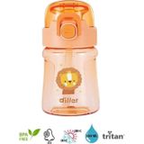 Diller Tritan Pipetli Çocuk Matara Turuncu 550 ml