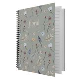 Dilman 6191 Flower 16x22 cm 80 Yaprak Çizgili Spiralli Defter