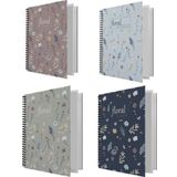 Dilman Floral Serisi Not Defteri 16X22Cm 80 Yaprak Kareli 6405