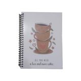 dilman kahve serisi not defteri kitap kağıdı 16x22cm 80 yaprak kareli 6430 - Karışık