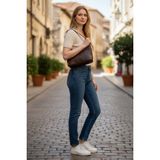 Dilora Yumuşak Dokulu Hobo Kadın Omuz Çantası – Minimal & Günlük Şık Kullanım - Kahverengi