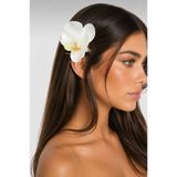 Diloshtrend Design Beyaz Orkide Çiçeği Aloha Pens Toka (10cm)