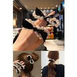 Diloshtrend Design Kadın 2'li Inci Fiyonk Model Lastik Toka