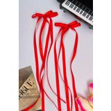 Diloshtrend Design Kadın 2'li Kırmızı Pens Toka Çift Fiyonklu