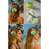 Diloshtrend Design Yaz Renkleri Orkide Çiçeği Aloha Pens Toka (10cm)