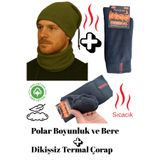 DİLRUBA AVM Polar Bere Boyunluk ve Dikişsiz Termal Çorap Seti Kışlık Isı Yalıtımlı Yumuşacık Sıcacık Kaliteli