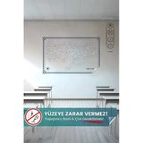 Dilsiz Türkiye Haritası, Şehir Bölmeli Harita, Yaz Sil, Statik Tutunan Yapışkansız Akıllı Kağıt