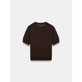 Dilvin 10872 Lyocell Karışımlı Minimal Bluz-Koyu Kahve