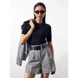 Dilvin 10872 Lyocell Karışımlı Minimal Bluz-Siyah - Standart