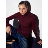Dilvin 32277 Balıkçı Yaka Kaşmir Bluz-bordo Bordo