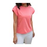 Dilvin 3504 Bisiklet Yaka Penye Bluz-pembe