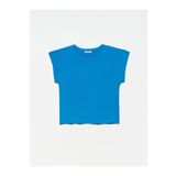 Dilvin 3504 Bisiklet Yaka Penye Saks T-Shirt