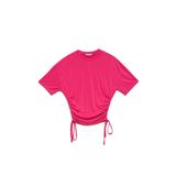 Dilvin 3790 Fuşya Yanı Bağcıklı T-shirt