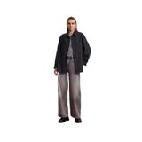 Dilvin 50537 Örme Oversize Gömlek, 40, 101A50537, Antrasit, Kadın