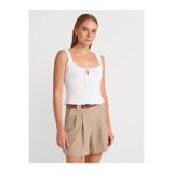 Dilvin 50867 Askılı Bluz-Beyaz