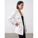 Dilvin 60813 Blazer Ceket-Beyaz - 36