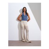 Dilvin 70162 Ajurlu Triko Pantolon-natural