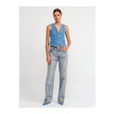 Dilvin 71426 Düşük Bel Kar Yıkama Denim Pantolon-Tint