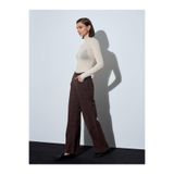 Dilvin 72116 Fitilli Kadife Pantolon-, 36, 101A72116, Kahve, Kadın