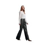 Dilvin 72238 Suni Geniş Paça Pantolon-, 38, 101A72238, Yeşil, Kadın