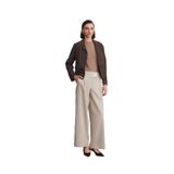 Dilvin 72244 Gold Düğmeli Geniş Paça Pantolon-, 36, 101A72244, Taş, Kadın