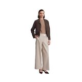 Dilvin 72244 Gold Düğmeli Geniş Paça Pantolon-, 40, 101A72244, Taş, Kadın