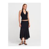 Dilvin 80428 Dantel Midi Etek-Siyah