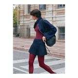 Dilvin 81066 Pileli Şortlu Etek-Lacivert