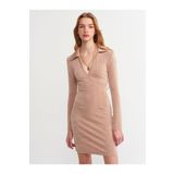 Dilvin 90307 Camel Mini Elbise