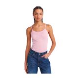 Dilvin Askılı Ajurlu Fiyonk Detaylı İnce Triko Bluz, Standart, 101A10732, Pembe, Kadın