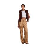 Dilvin Belden Bağlamalı Dökümlü Tencel Pantolon, 36, 101A71536, Açık Camel, Kadın