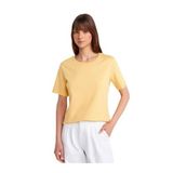 Dilvin Bisiklet Yaka Basic Pamuk T-Shirt, 38, 101A31763, Sarı, Kadın