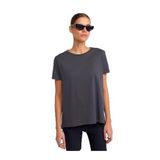 Dilvin Bisiklet Yaka Basic T-shirt, 36, 101A03471, Antrasit, Kadın
