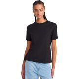 Dilvin Bisiklet Yaka Basic T-Shirt, 40, 101A31791, Siyah, Kadın