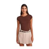Dilvin Bisiklet Yaka Basic T-shirt Açık Kahve, 36, 101A31779, Açık Kahve, Kadın