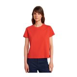 Dilvin Bisiklet Yaka Dikiş Detaylı T-shirt, 38, 101A31757, Kırmızı, Kadın