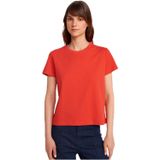 Dilvin Bisiklet Yaka Dikiş Detaylı T-shirt, 40, 101A31757, Kırmızı, Kadın