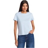 Dilvin Bisiklet Yaka Dikiş Detaylı T-shirt, 40, 101A31757, Taş, Kadın