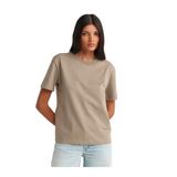 Dilvin Bisiklet Yaka Oversize T-shirt, 40, 101A30312, Haki, Kadın