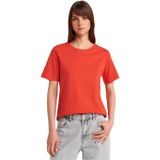 Dilvin Bisiklet Yaka Pamuk T-shirt, 36, 101A31763, Kırmızı, Kadın