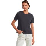 Dilvin Bisiklet Yaka Pamuklu T-shirt, 36, 101A31142, Antrasit, Kadın