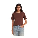 Dilvin Bisiklet Yaka Pamuklu T-Shirt, 36, 101A31763, Açık Kahve, Kadın