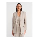 Dilvin Blazer Ceket, 40, 101A60768, Taş, Kadın