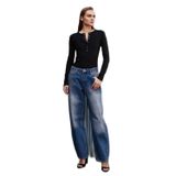 Dilvin Bol Kesim Denim Pantolon, 34, 101A72062, Tint, Kadın