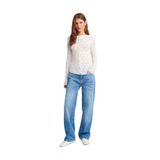 Dilvin Boru Paça Denim Pantolon, 40, 101A71790, Mavi, Kadın