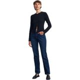 Dilvin Comfort Likra Straight Pantolon, 36, 101A72049, Lacivert, Kadın