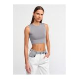 Dilvin Crop Top Atlet, 36, 101A30125, Gri, Kadın